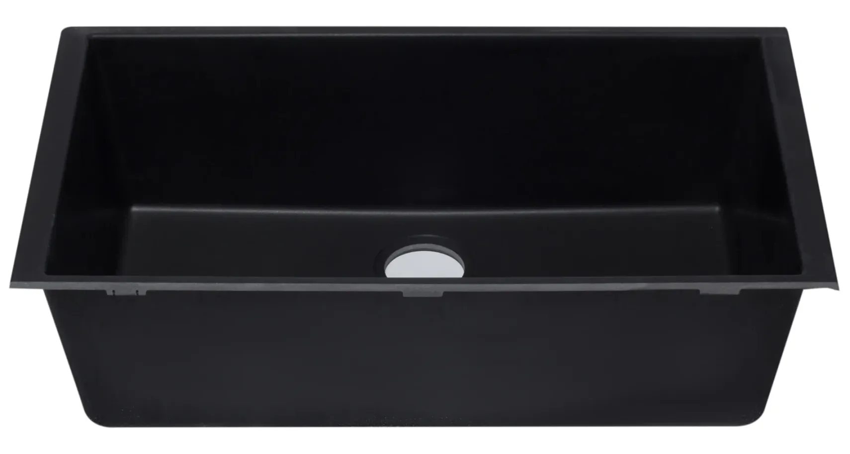 ALFI Black 33" Single Bowl Undermount Granite Composite Kitchen Sink, AB3322UM-BLA
