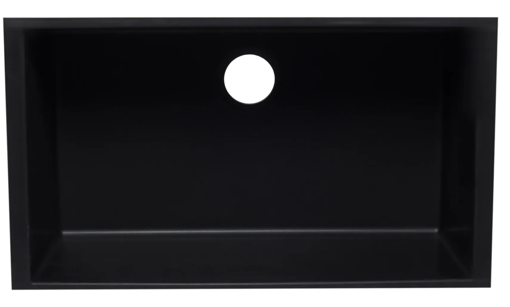 ALFI Black 33" Single Bowl Undermount Granite Composite Kitchen Sink, AB3322UM-BLA