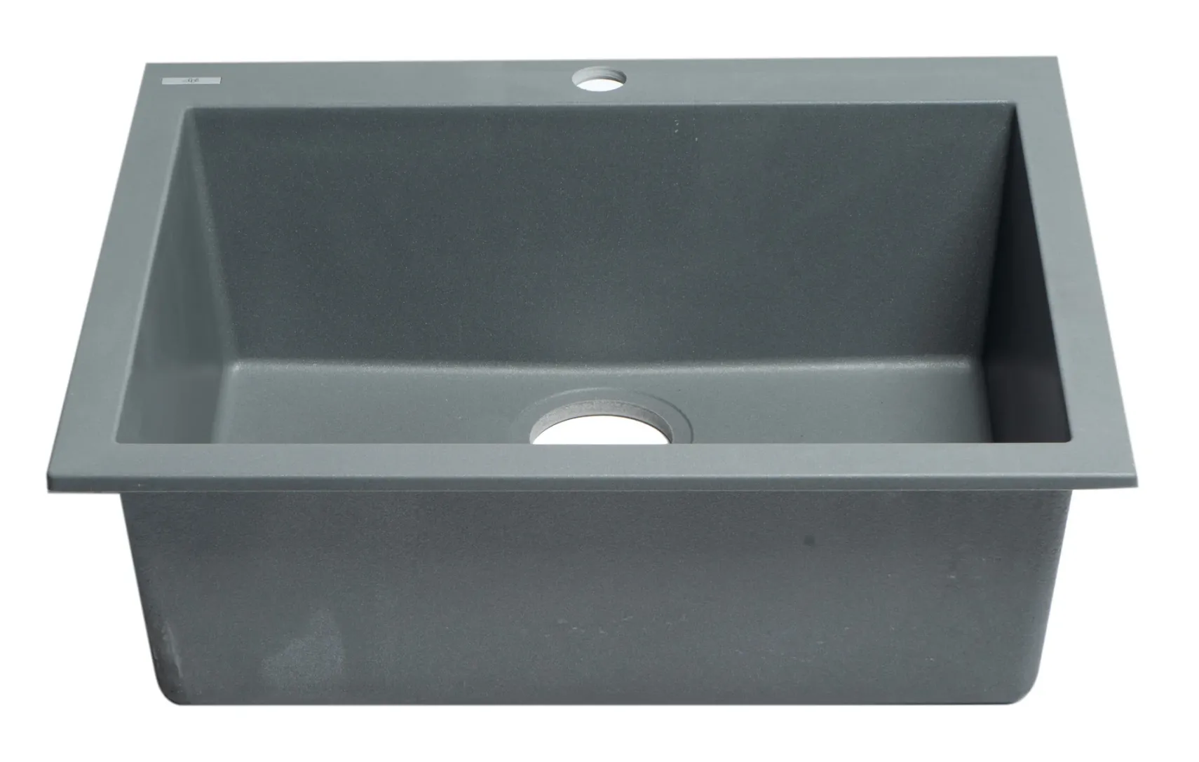 ALFI brand AB2420DI-T Titanium 24" Drop-In Single Bowl Granite Composite Kitchen Sink