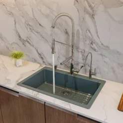 ALFI brand AB3020DI-T Titanium 30" Drop-In Single Bowl Granite Composite Kitchen Sink