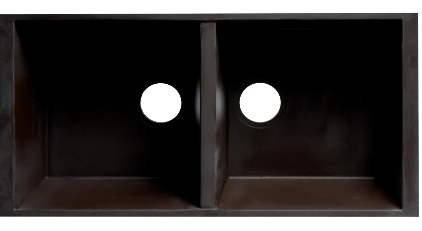 ALFI brand AB3420UM-C Chocolate 34" Undermount Double Bowl Granite Composite Kitchen Sink