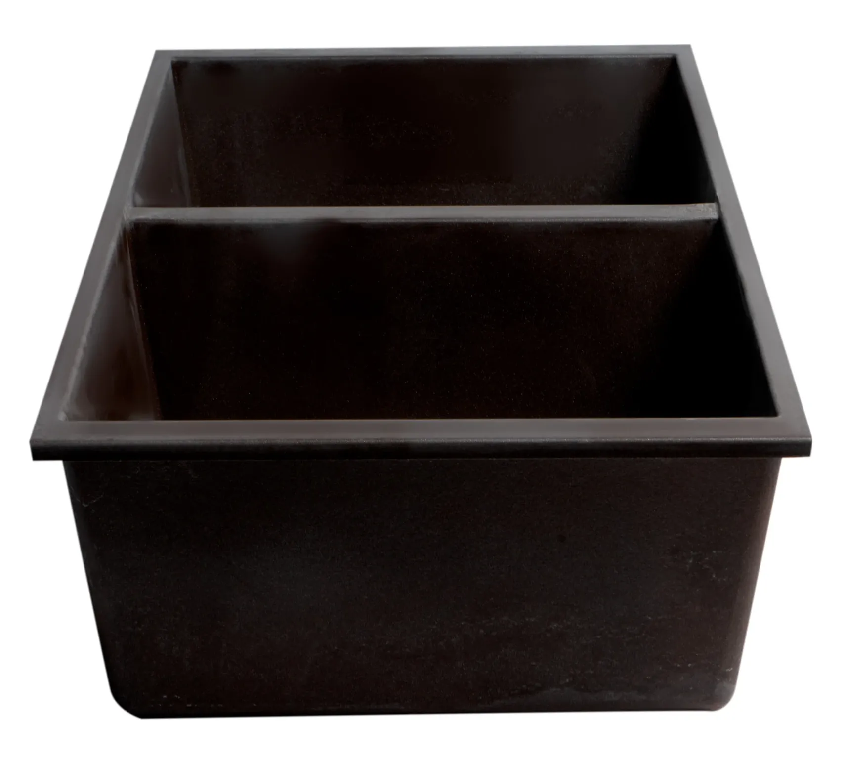 ALFI brand AB3420UM-C Chocolate 34" Undermount Double Bowl Granite Composite Kitchen Sink