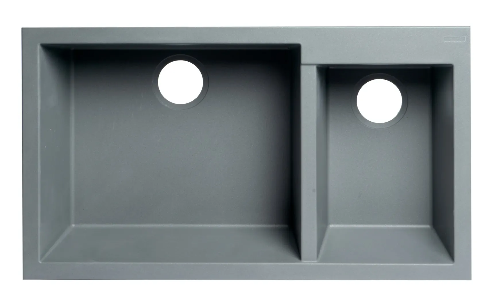 ALFI brand AB3319UM-T Titanium 34" Double Bowl Undermount Granite Composite Kitchen Sink