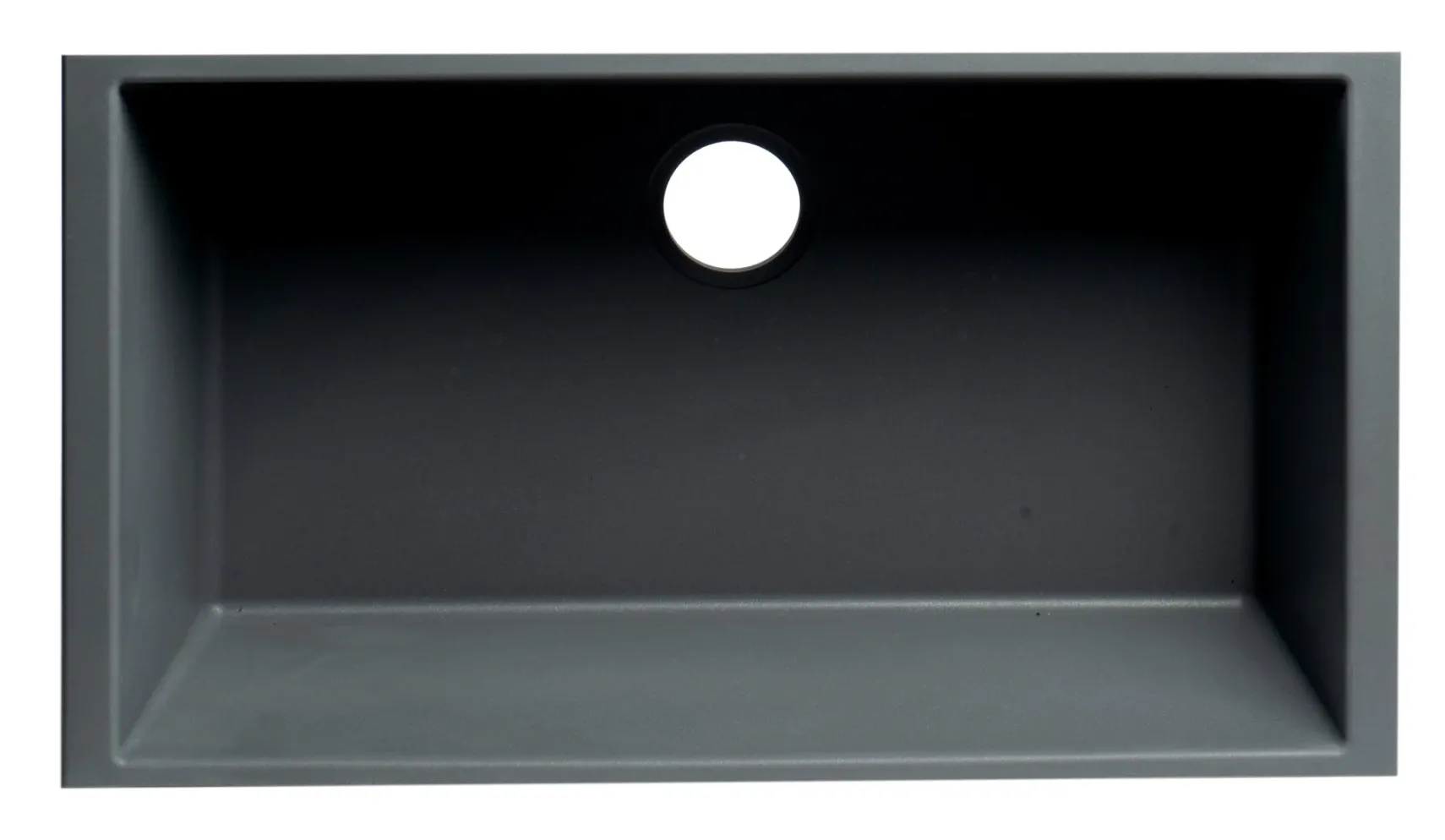 ALFI brand AB3322UM-T Titanium 33" Single Bowl Undermount Granite Composite Kitchen Sink