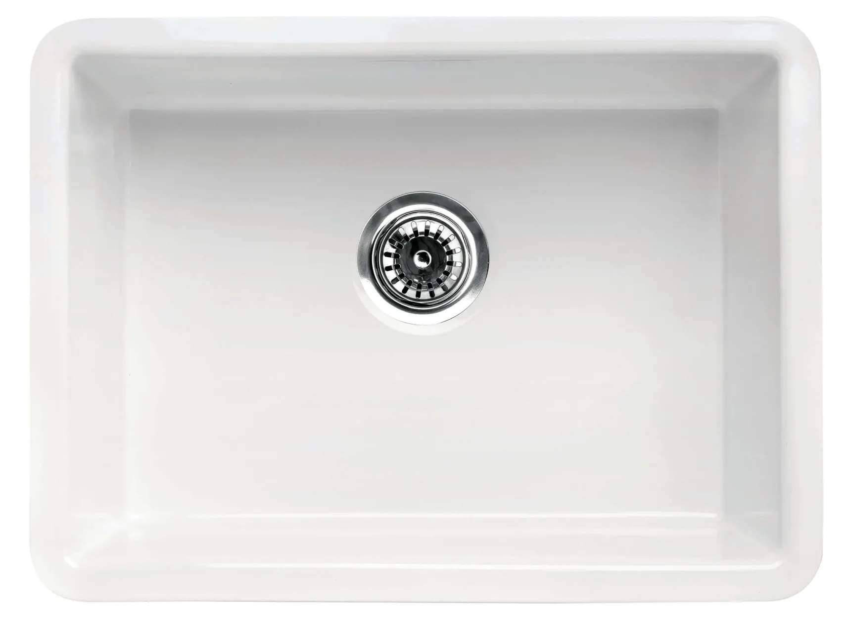 ALFI brand AB2317 23" White Fireclay Undermount Kitchen Sink