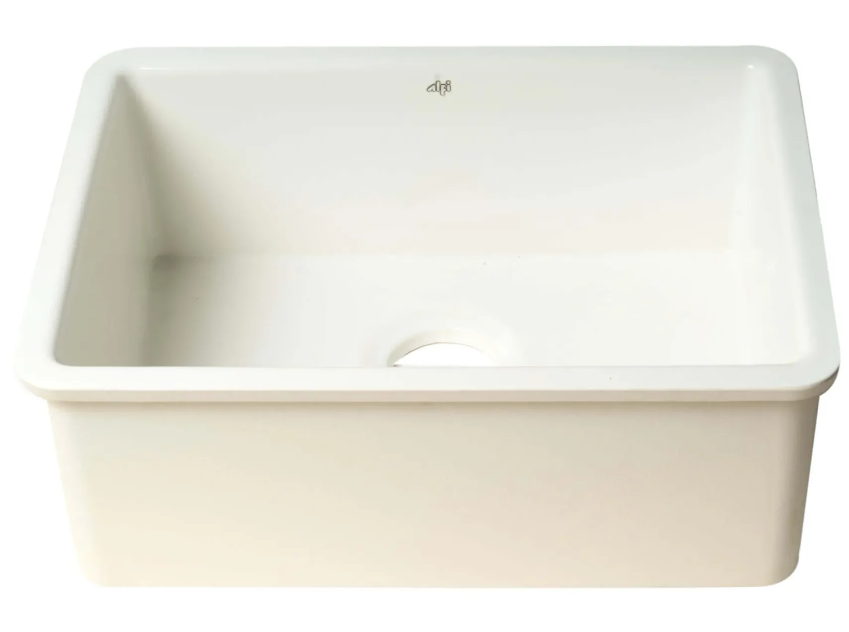 ALFI brand AB2317 23" White Fireclay Undermount Kitchen Sink