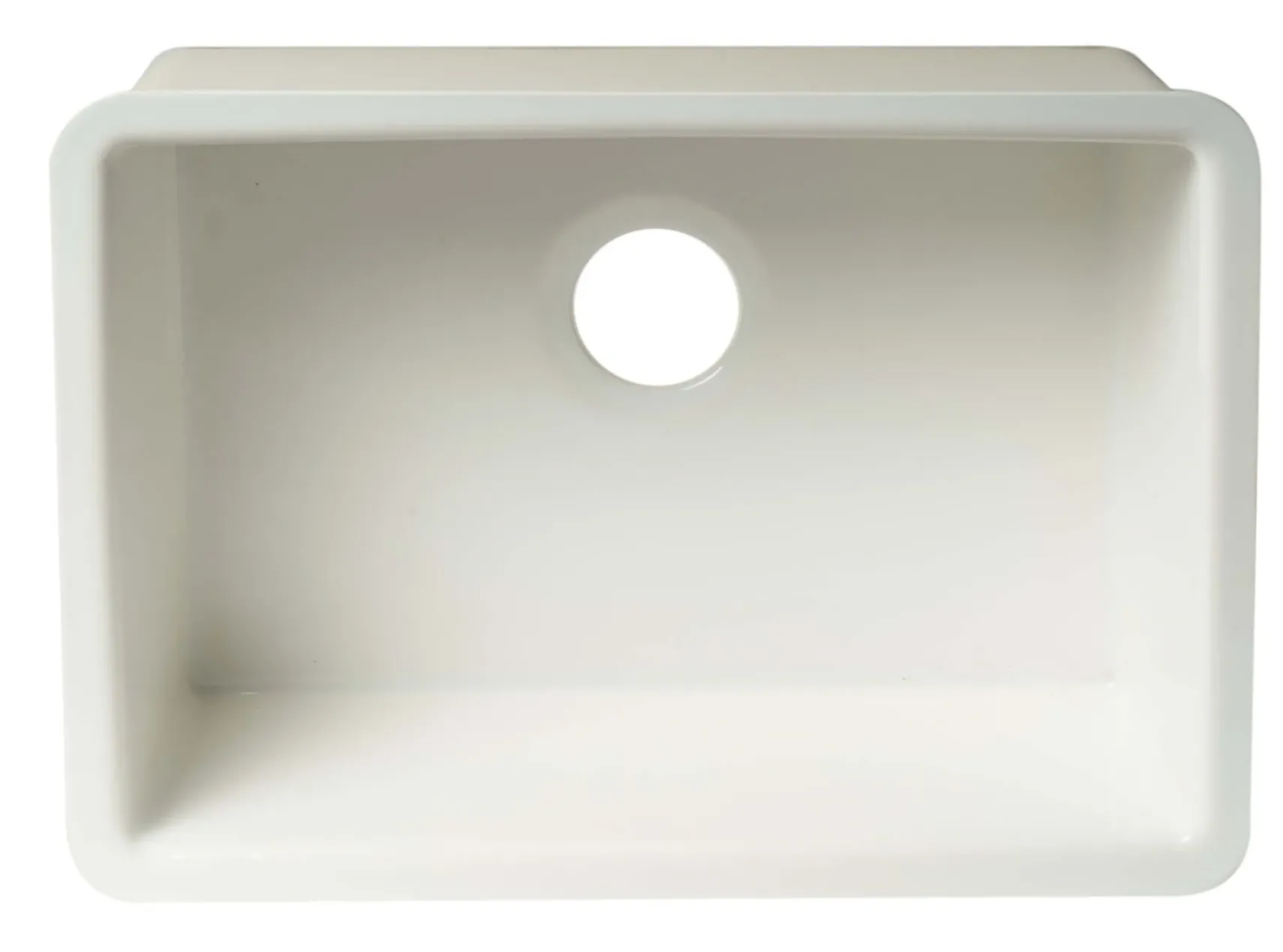 ALFI brand AB2317 23" White Fireclay Undermount Kitchen Sink