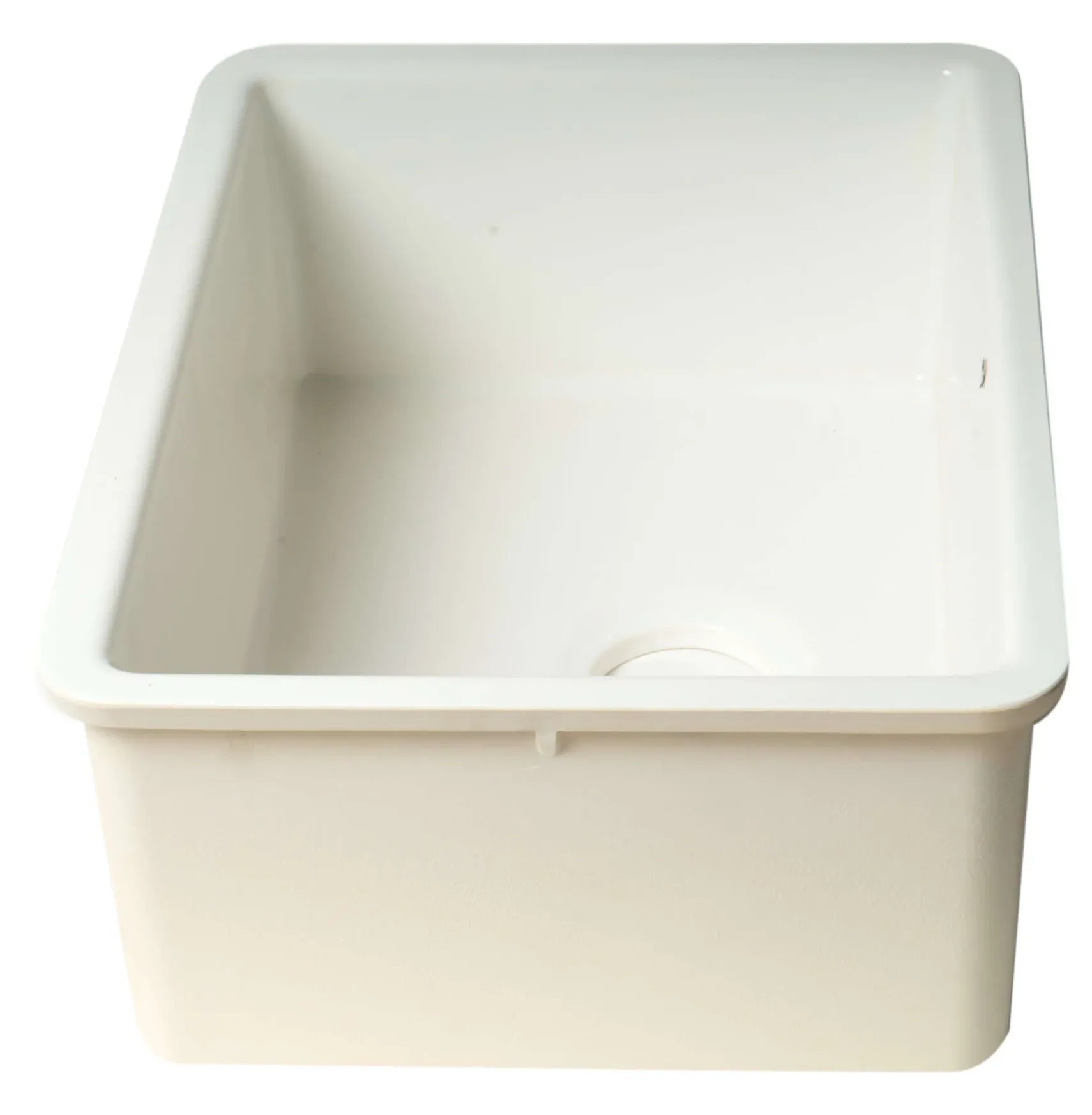 ALFI brand AB2317 23" White Fireclay Undermount Kitchen Sink