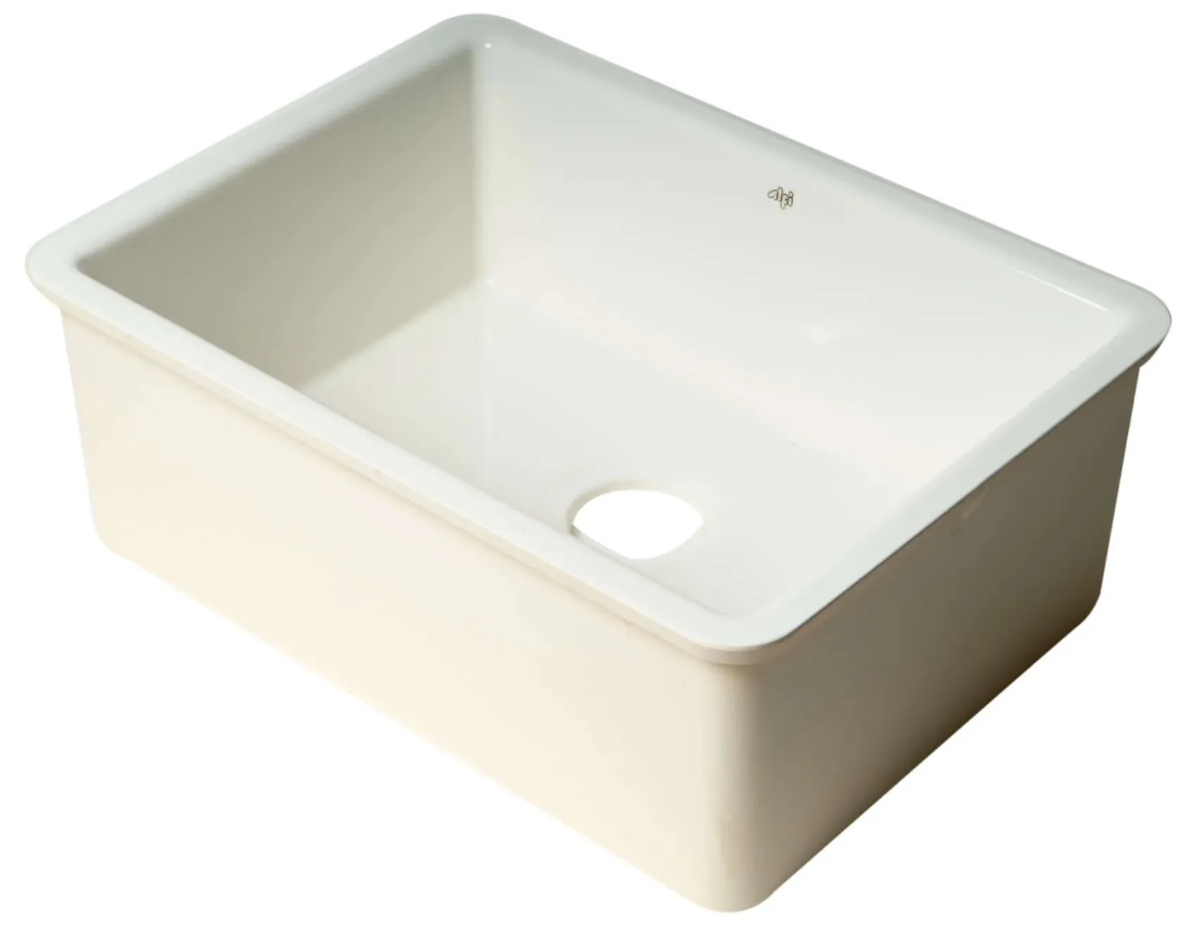 ALFI brand AB2317 23" White Fireclay Undermount Kitchen Sink