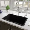 ALFI brand 30" Dual Mount Fireclay Kitchen Sink, Black Matte, No Faucet Hole, AB3018UD-BM
