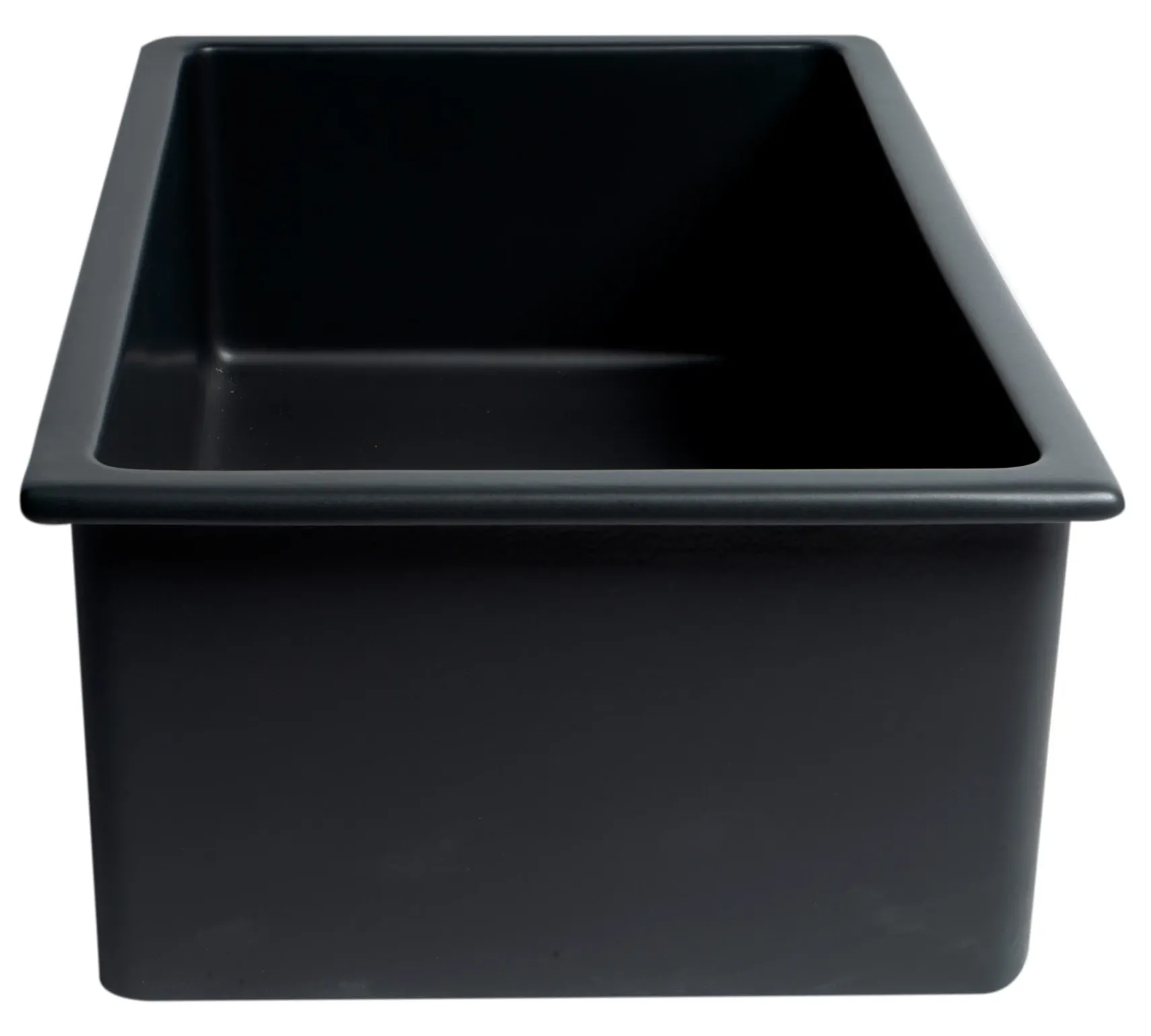ALFI brand 30" Dual Mount Fireclay Kitchen Sink, Black Matte, No Faucet Hole, AB3018UD-BM
