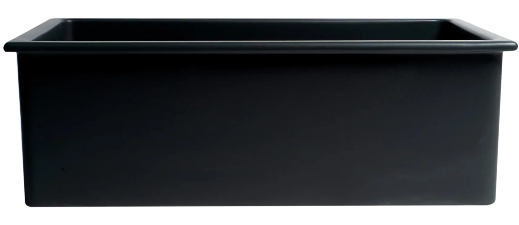 ALFI brand 30" Dual Mount Fireclay Kitchen Sink, Black Matte, No Faucet Hole, AB3018UD-BM