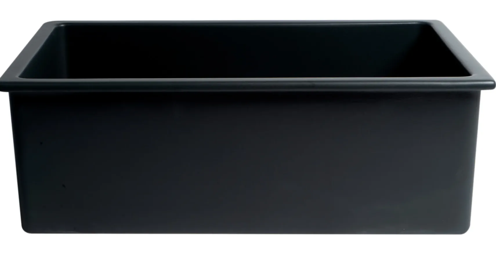 ALFI brand 30" Dual Mount Fireclay Kitchen Sink, Black Matte, No Faucet Hole, AB3018UD-BM