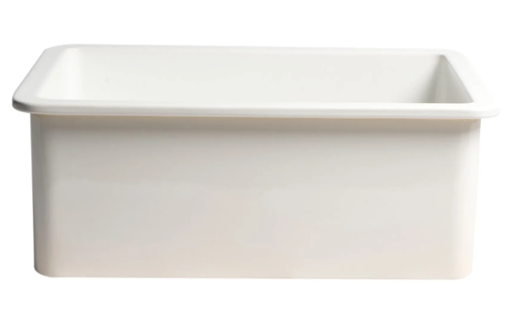 ALFI brand 27" Dual Mount Fireclay Kitchen Sink, White, No Faucet Hole, ABF2718UD-W