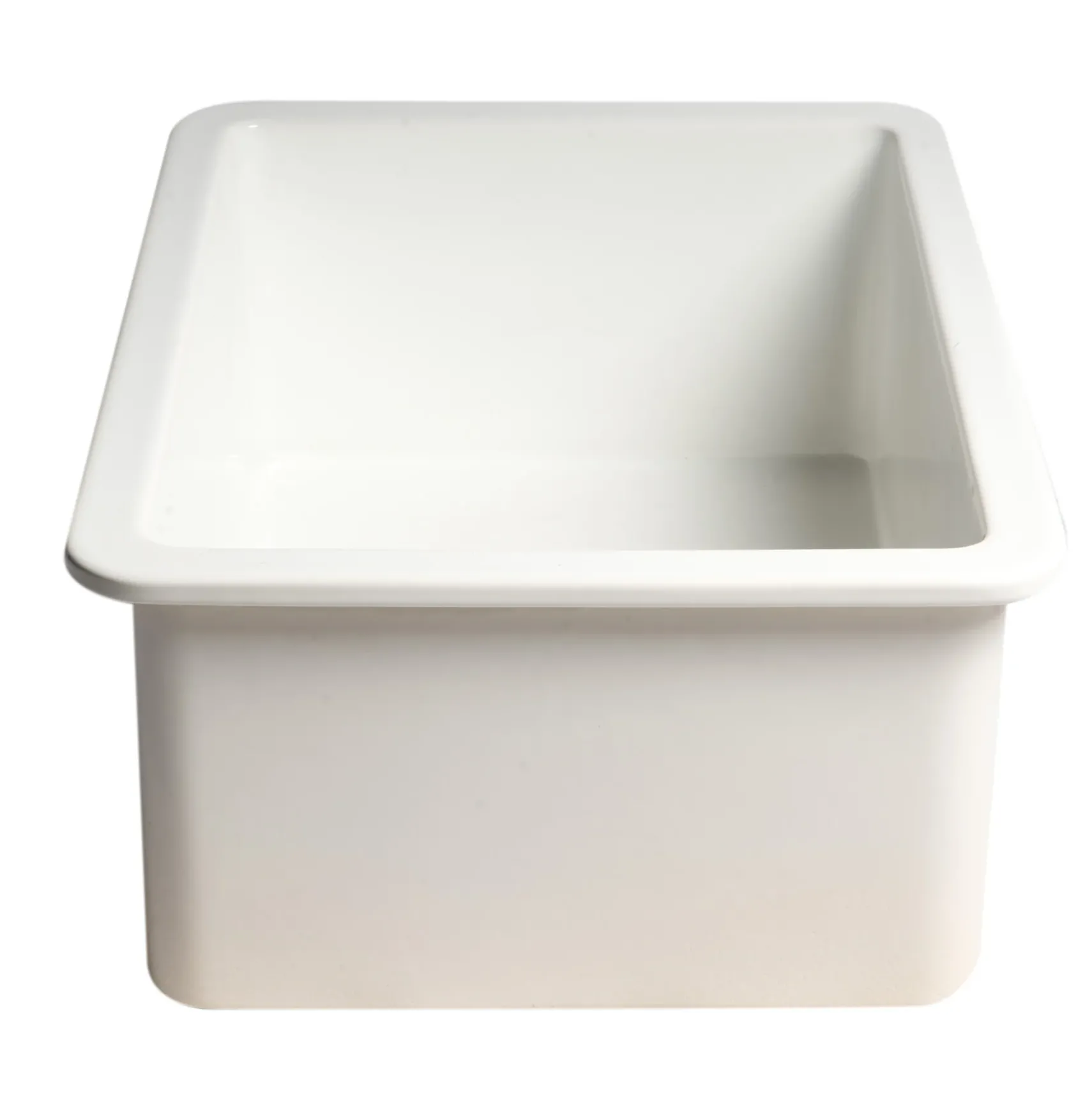 ALFI brand 27" Dual Mount Fireclay Kitchen Sink, White, No Faucet Hole, ABF2718UD-W