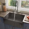 ALFI brand 30" Fireclay Farmhouse Sink, Concrete, ABCO3020SB