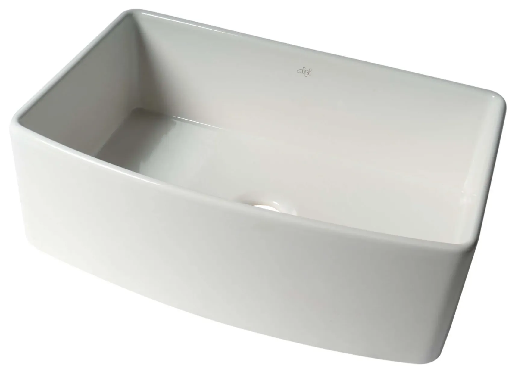 ALFI brand 30" Fireclay Farmhouse Sink with Accessories, White, ABFC3020-W