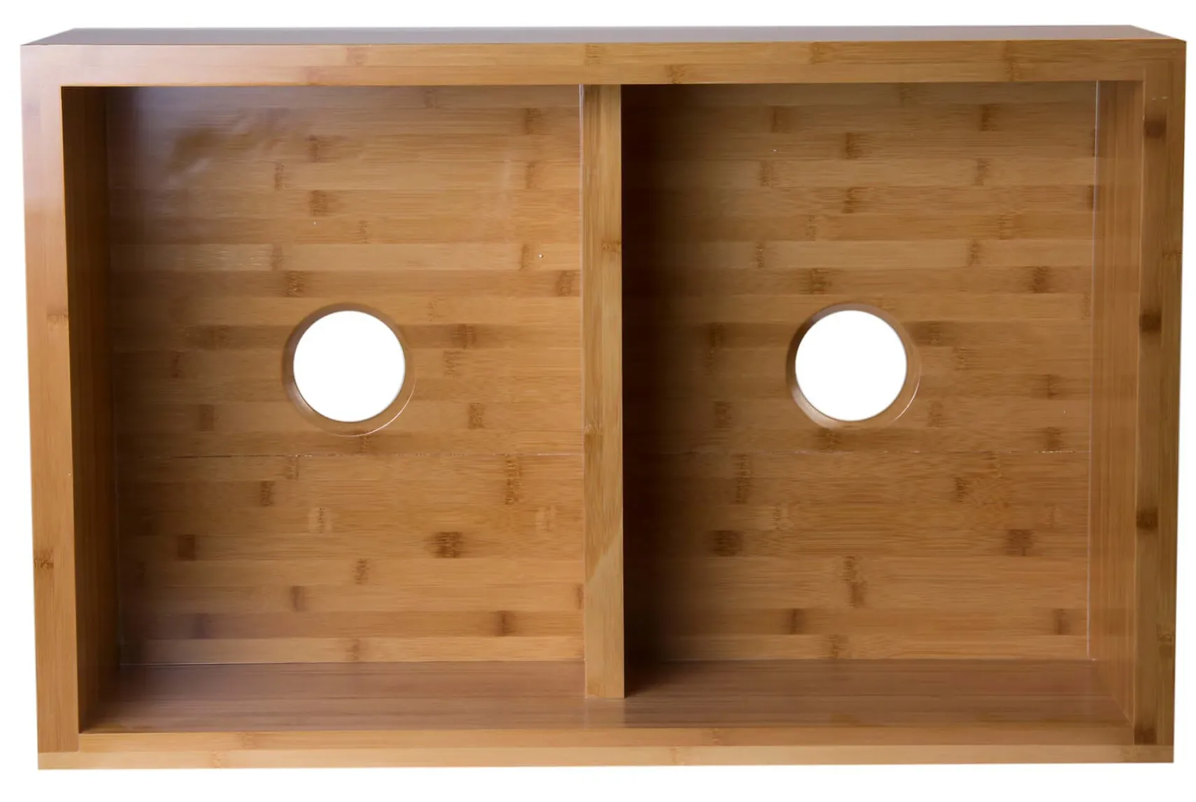ALFI 33" Double Bowl Bowl Bamboo Farmhouse Apron Sink, AB3321