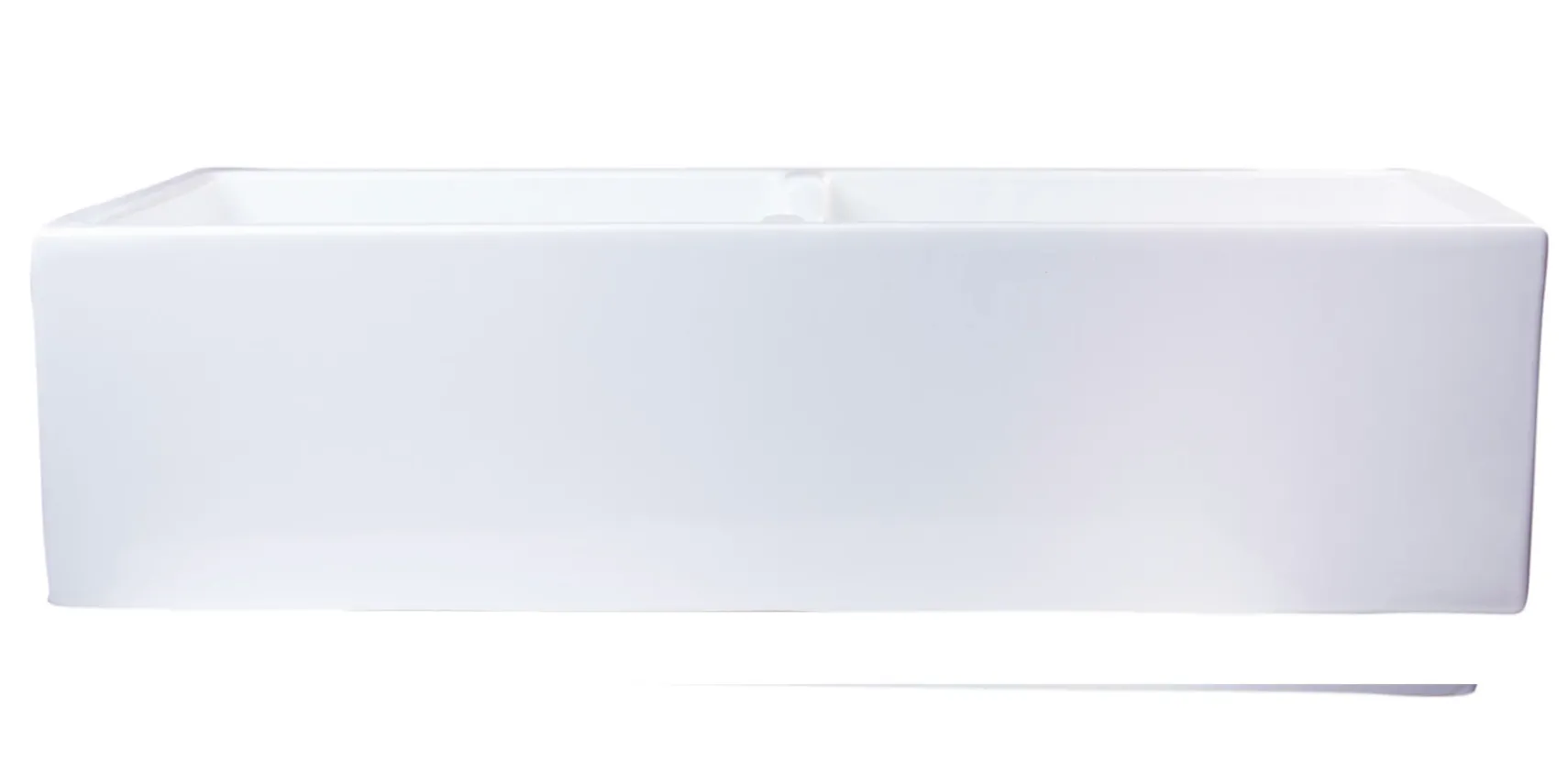 ALFI 39" Fireclay Double Bowl Bowl Farmhouse Apron Sink, White, AB3918DB-W