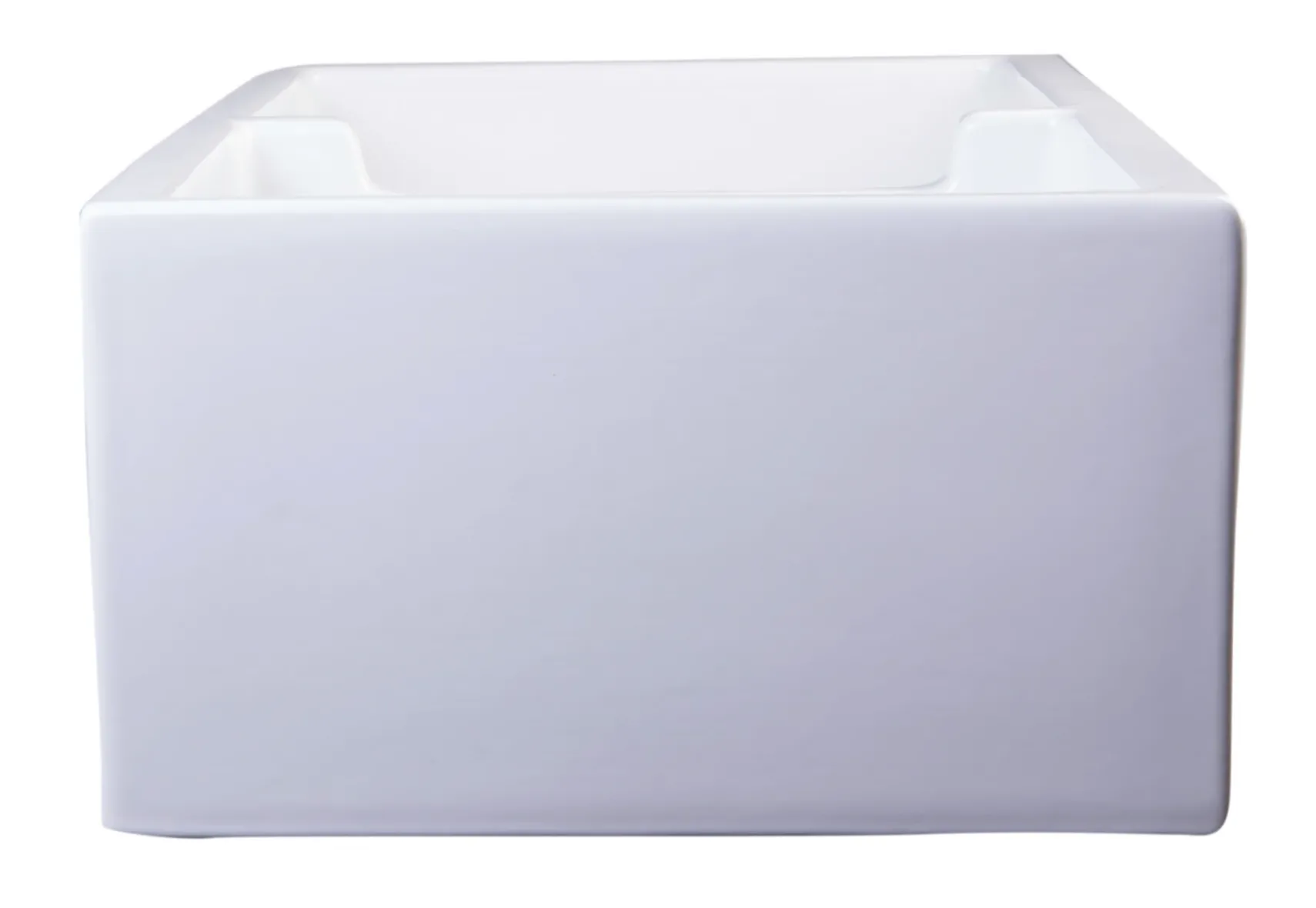 ALFI 39" Fireclay Double Bowl Bowl Farmhouse Apron Sink, White, AB3918DB-W
