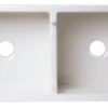 ALFI 39" Fireclay Double Bowl Bowl Farmhouse Apron Sink, Biscuit, AB3918DB-B