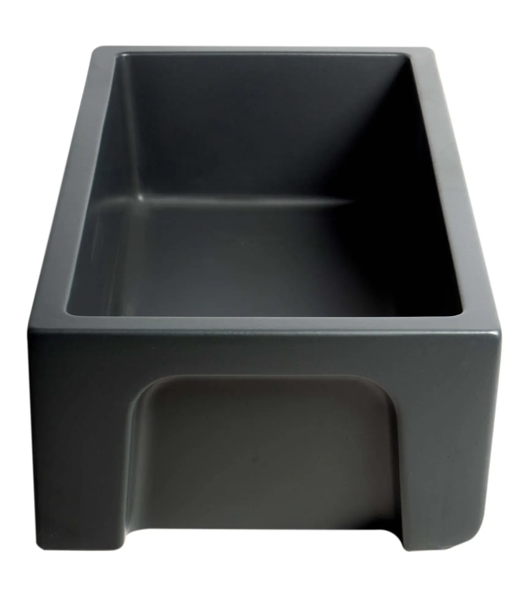 ALFI 33" Fireclay Farmhouse Kitchen Sink, Single Bowl, Reversible, Black Matte, AB3318HS-BM