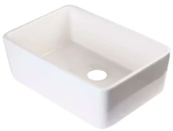 ALFI 23" Fireclay Smooth Apron Single Bowl Farmhouse Apron Sink, Biscuit AB503-B
