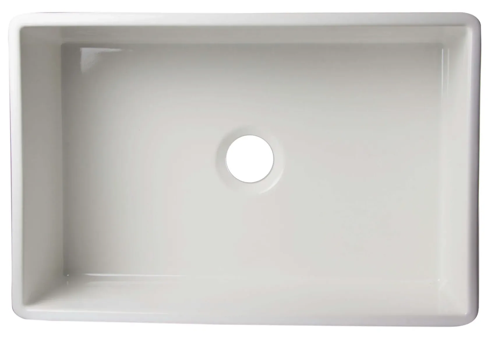 ALFI 30" Fluted Single Bowl Fireclay Farmhouse Apron Sink, White, AB509-W