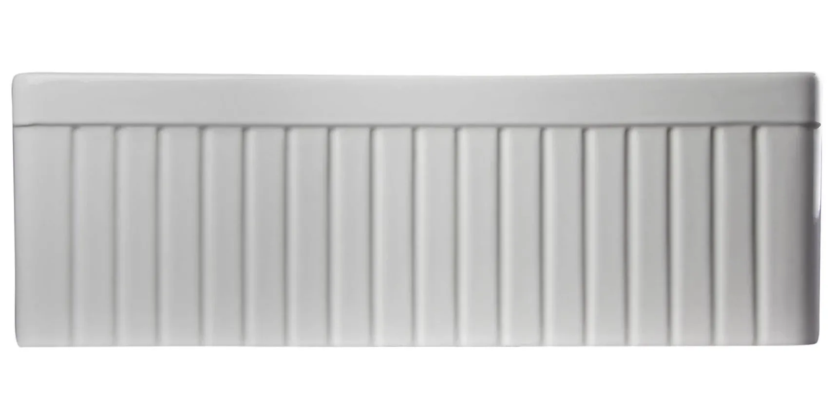 ALFI 30" Fluted Single Bowl Fireclay Farmhouse Apron Sink, White, AB509-W