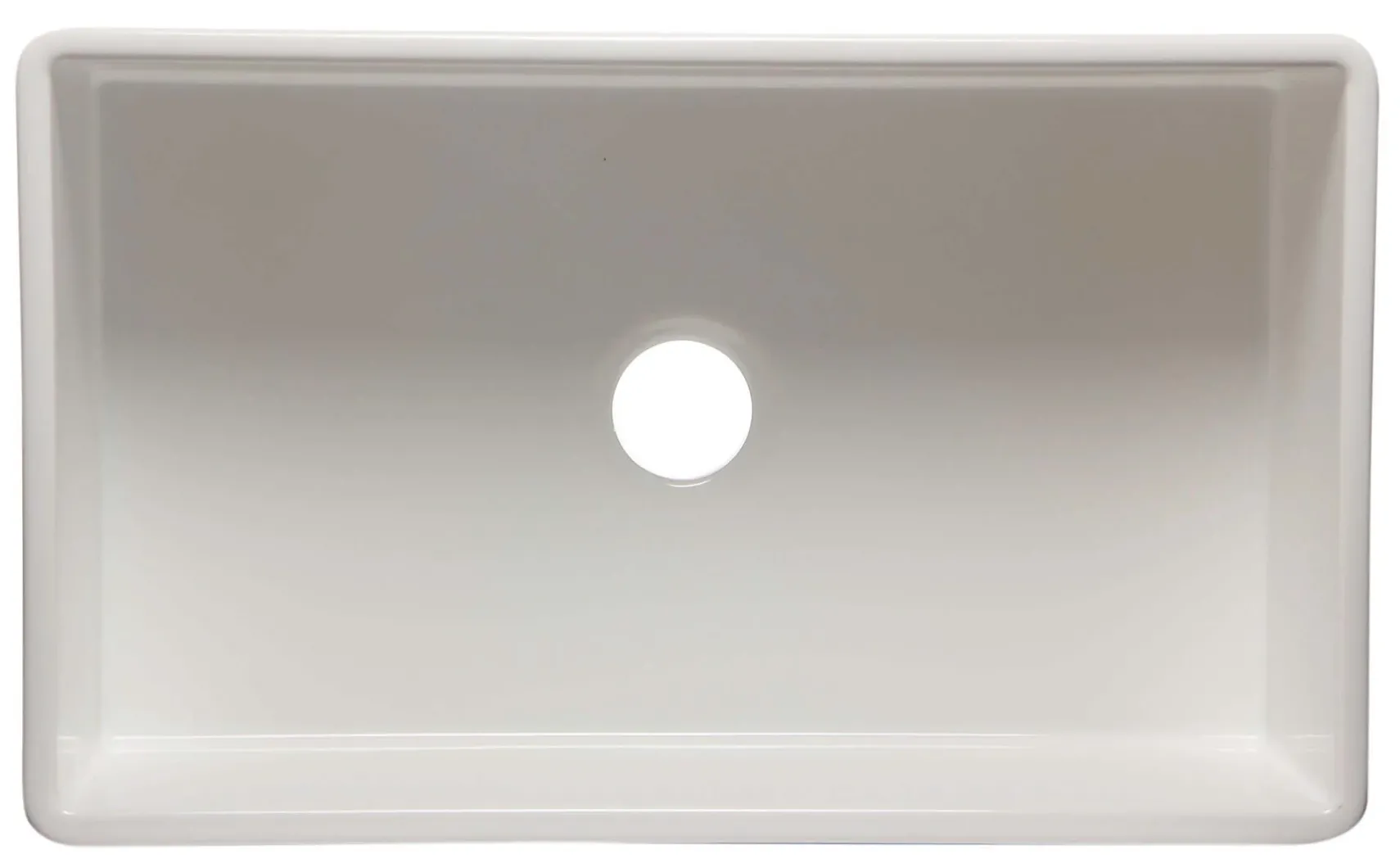 ALFI 33" Fluted Single Bowl Fireclay Farmhouse Apron Sink, White, AB532-W