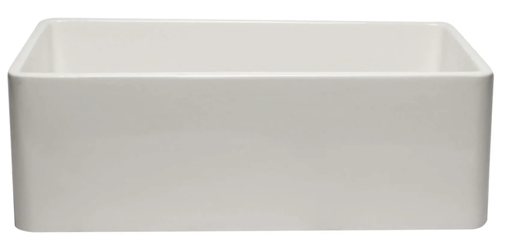 ALFI 30" Single Bowl Fireclay Farmhouse Apron Sink, White, AB3020SB-W