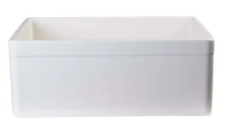 ALFI 26" Single Bowl Fireclay Farmhouse Apron Sink, Biscuit, Decorative, AB506-B