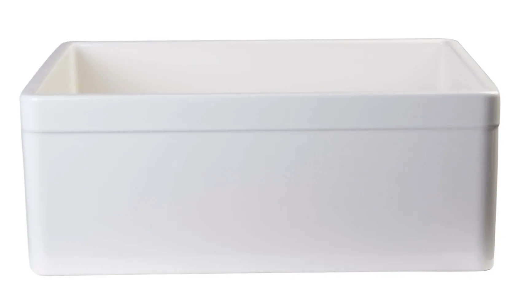 ALFI 26" Single Bowl Fireclay Farmhouse Apron Sink, Biscuit, Decorative, AB506-B
