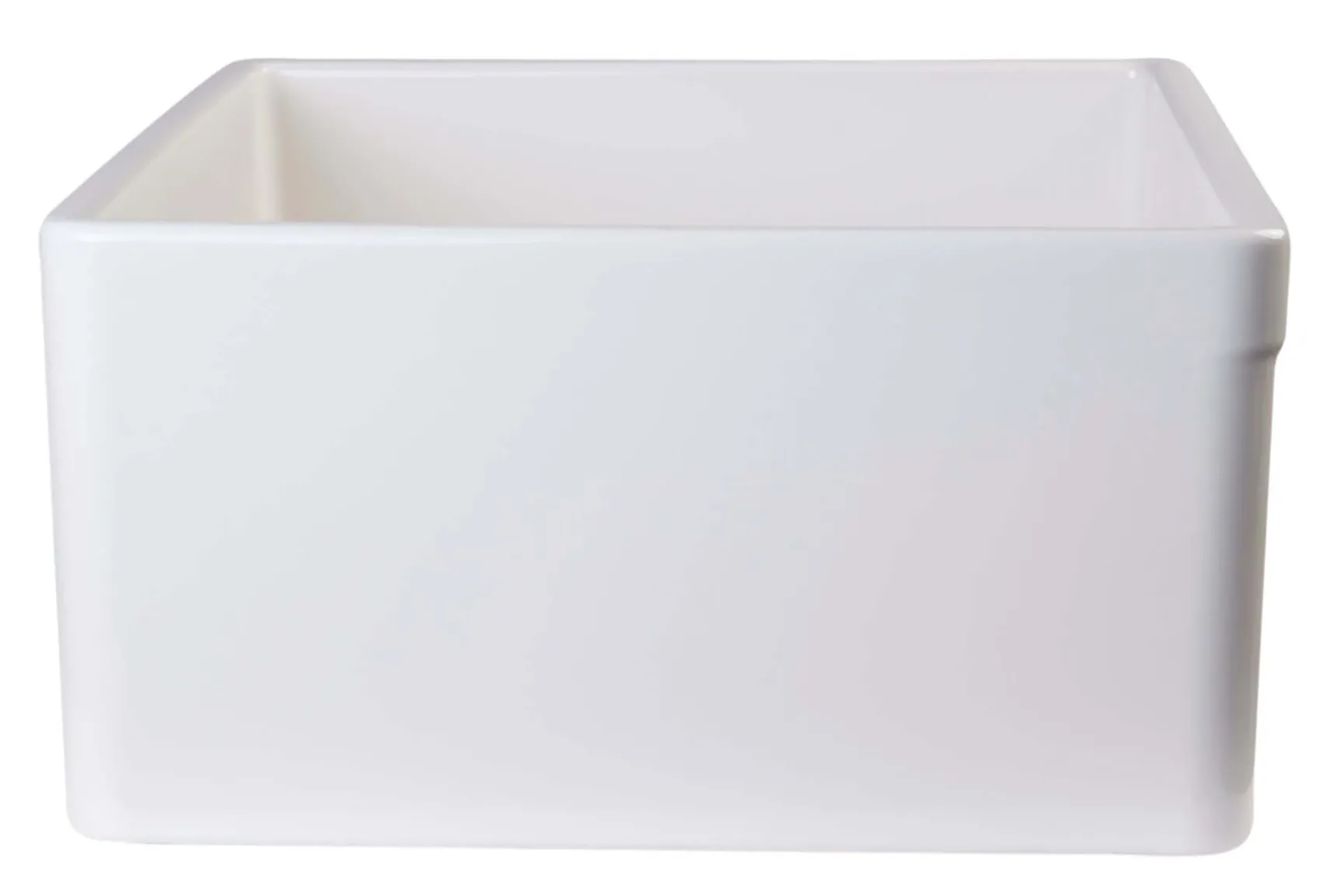 ALFI 26" Single Bowl Fireclay Farmhouse Apron Sink, Biscuit, Decorative, AB506-B