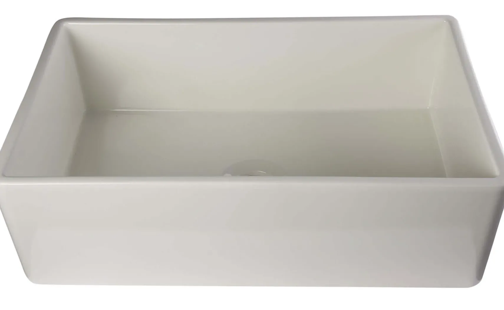 ALFI 33" Single Bowl Fireclay Farmhouse Apron Sink, Biscuit, AB533-B
