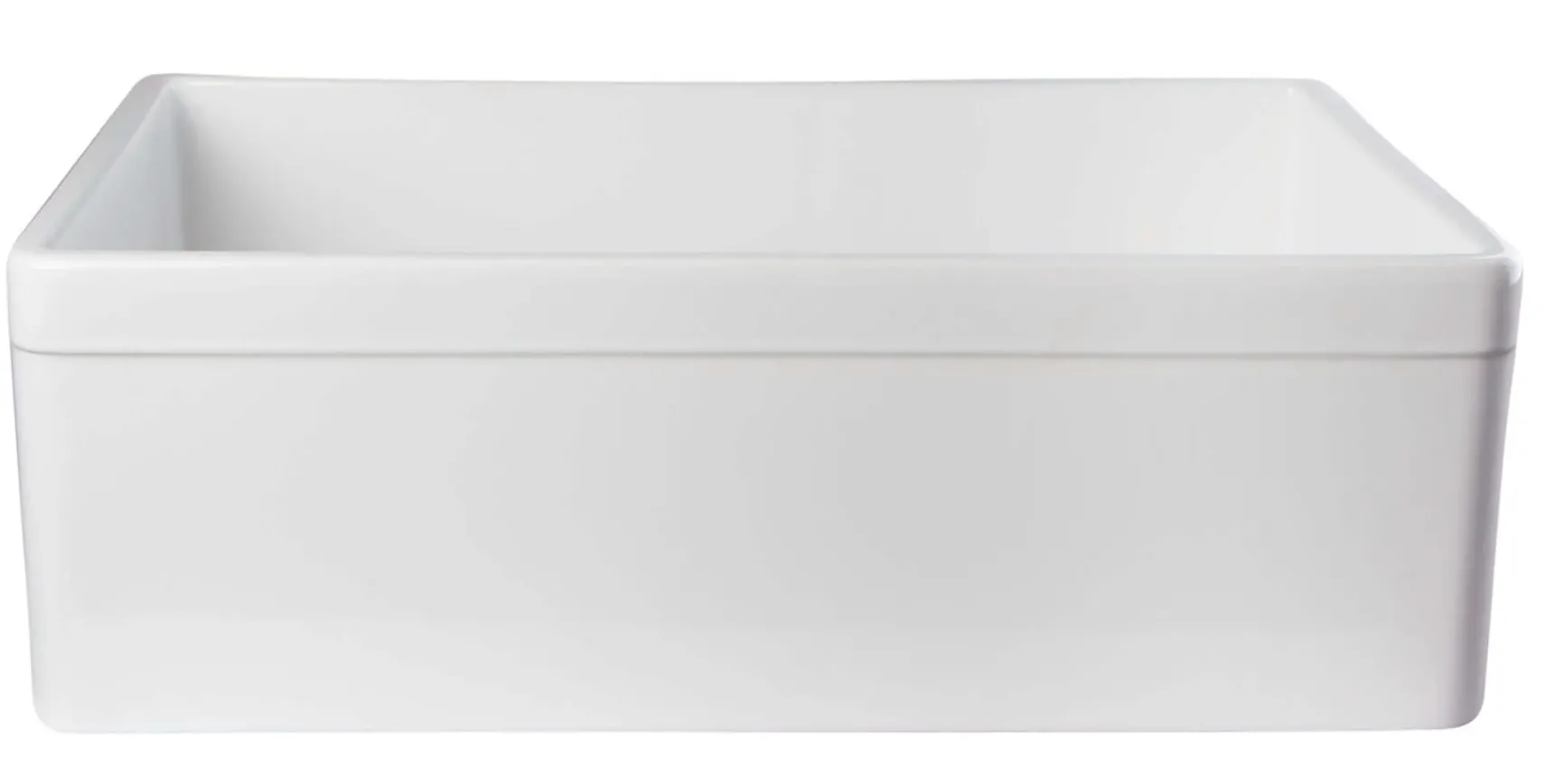 ALFI 30" Single Bowl Fireclay Farmhouse Apron Sink, White, Decorative, AB511-W