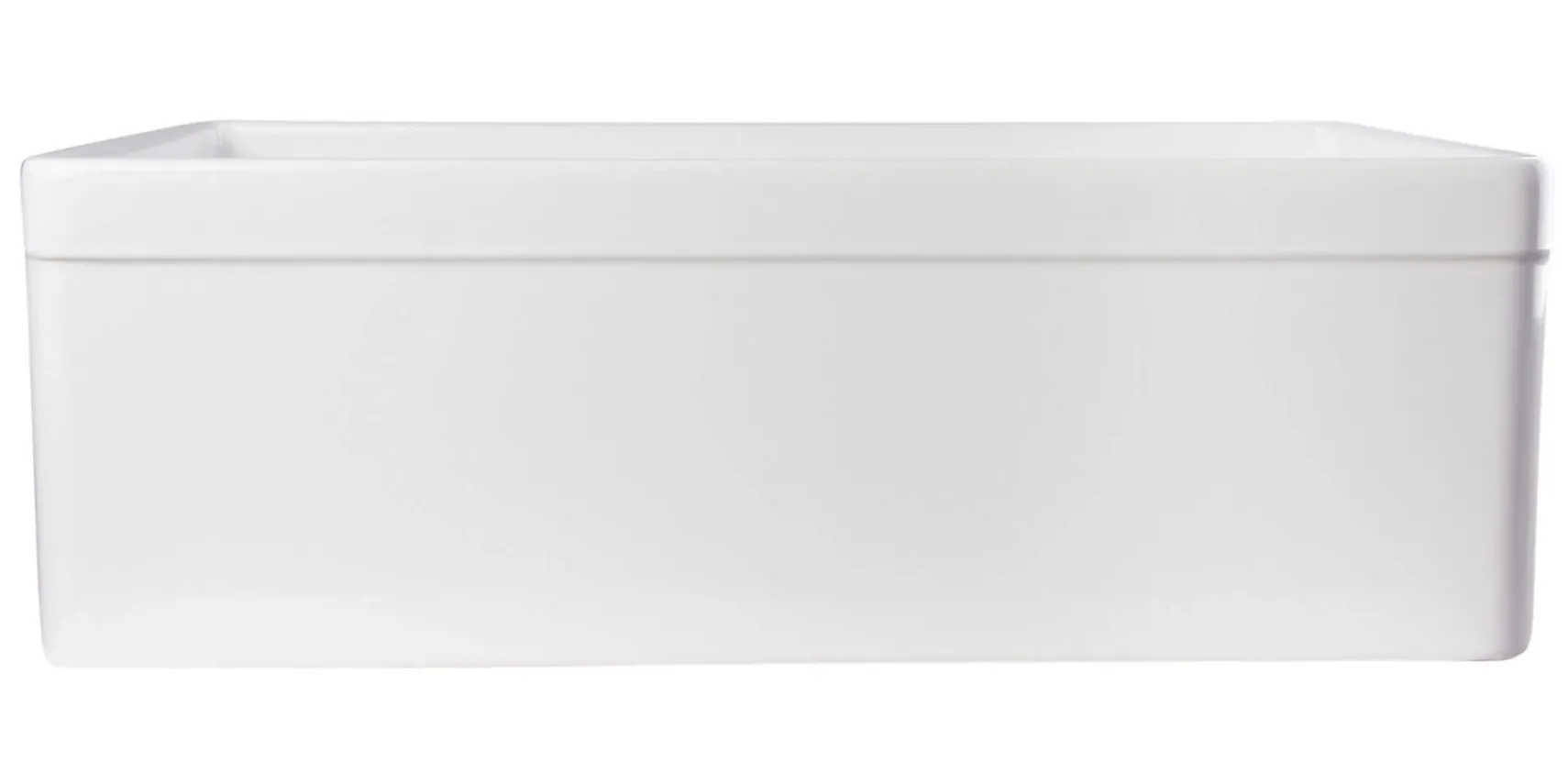 ALFI 30" Single Bowl Fireclay Farmhouse Apron Sink, White, Decorative, AB511-W