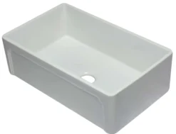 ALFI 33" Single Bowl Fireclay Farmhouse Apron Sink, White, AB3320SB-W