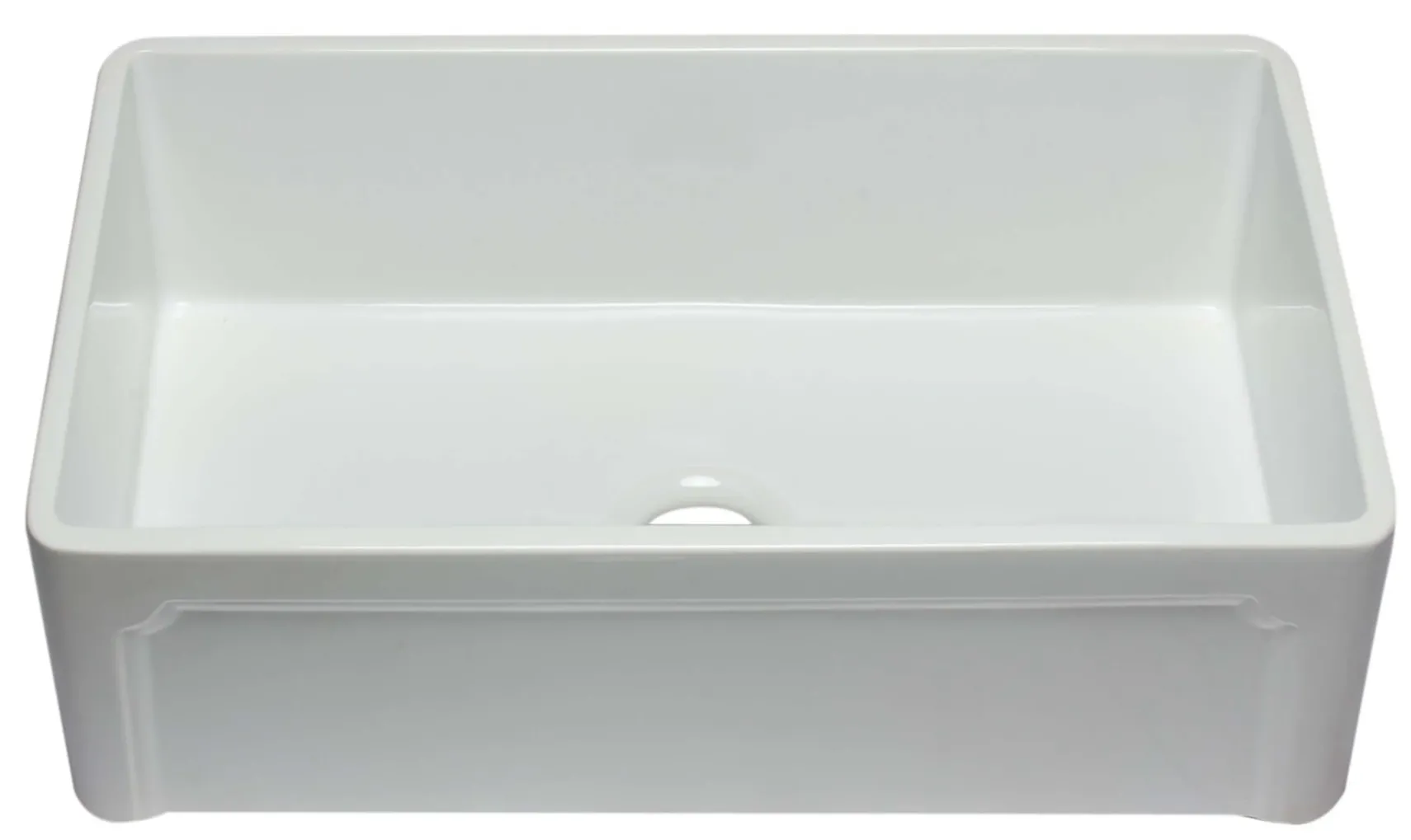 ALFI 33" Single Bowl Fireclay Farmhouse Apron Sink, White, AB3320SB-W