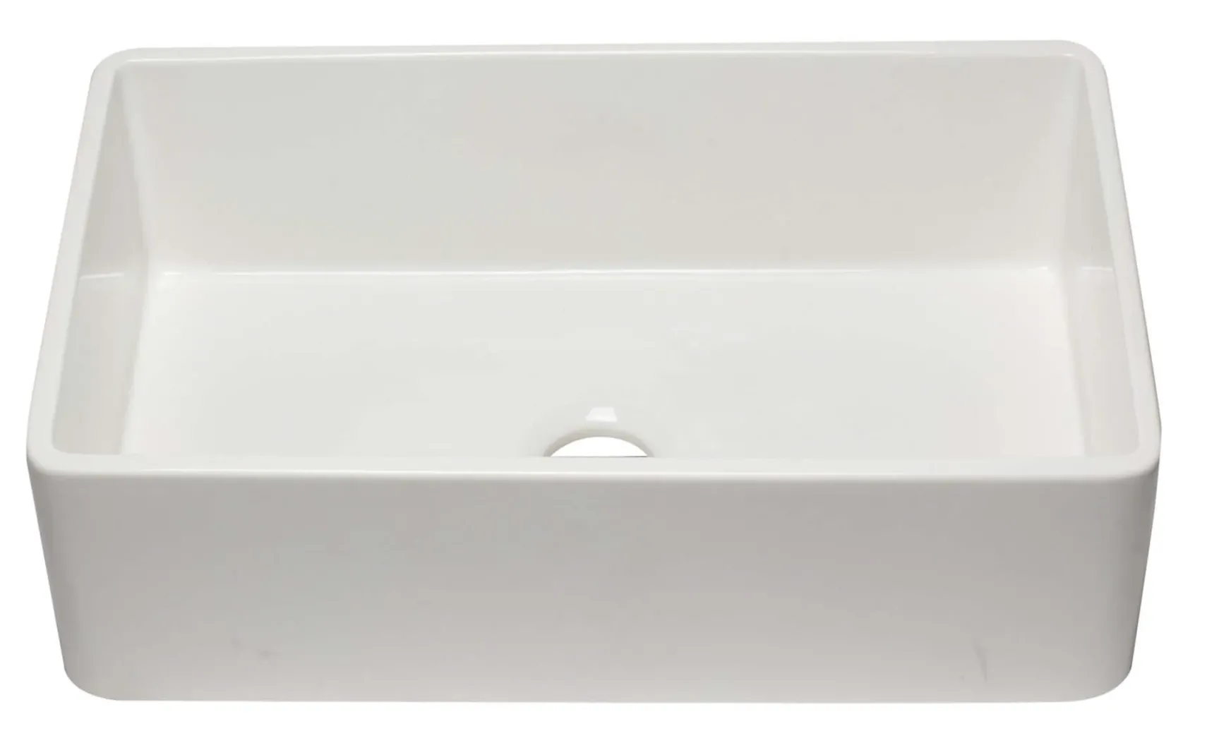 ALFI 33" Single Bowl Fireclay Farmhouse Apron Sink, White, AB3320SB-W