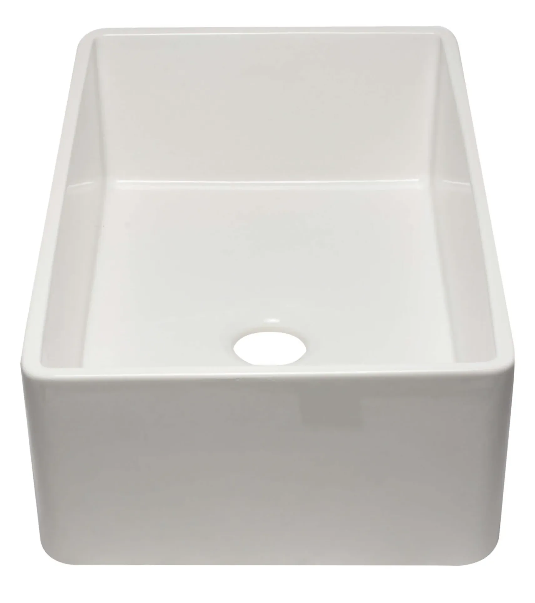ALFI 33" Single Bowl Fireclay Farmhouse Apron Sink, White, AB3320SB-W