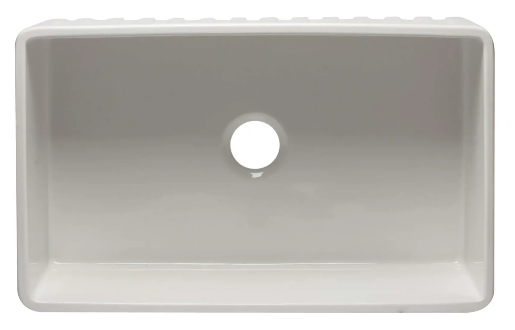 ALFI 33" Single Bowl Fireclay Farmhouse Apron Sink, White, AB3320SB-W