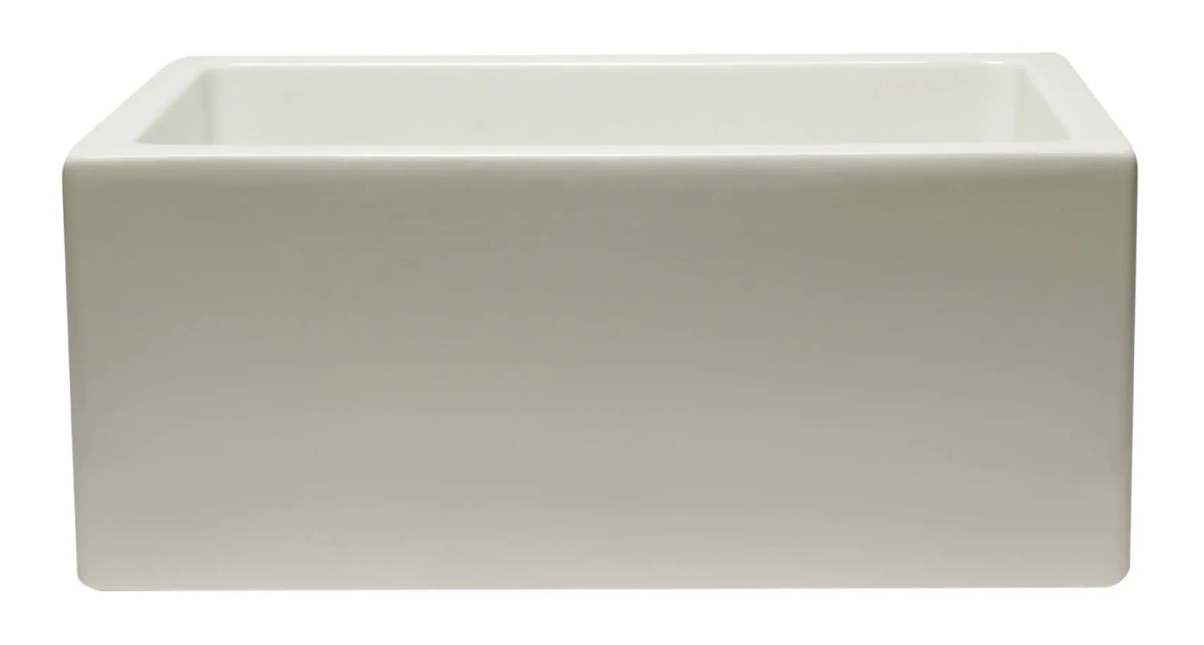 ALFI 24" Single Bowl Fireclay Farmhouse Apron Sink, Biscuit, Reversible, AB2418HS-B
