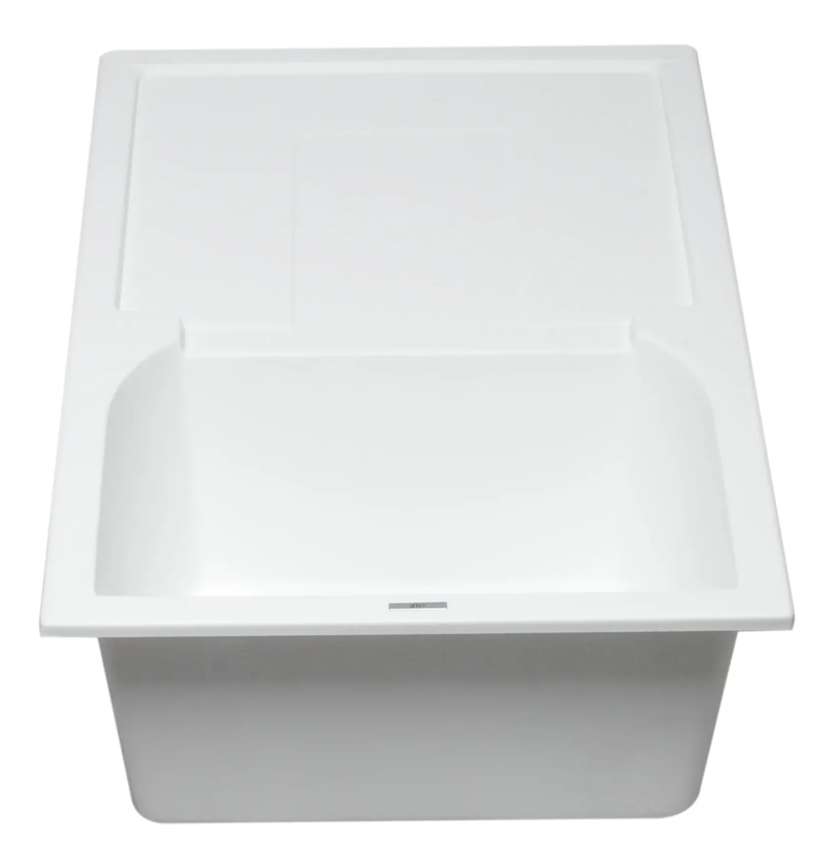 ALFI 34" Single Bowl Granite Composite Kitchen Sink with Drainboard, White, AB1620DI-W