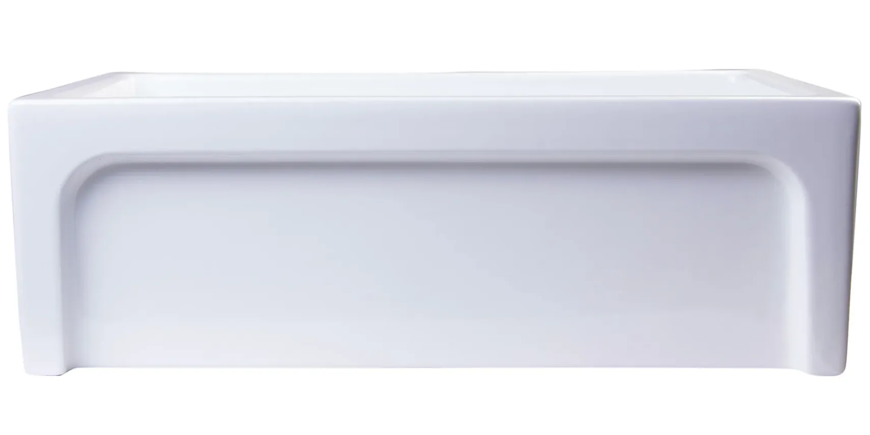 ALFI 30" Single Bowl Thick Wall Fireclay Farmhouse Apron Sink, White, AB3018ARCH-W