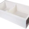 ALFI 36" Smooth Double Bowl Thick Wall Fireclay Farmhouse Sink, Biscuit, AB3618DB-B