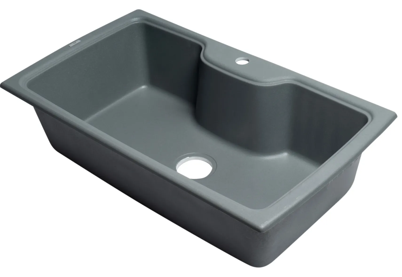 ALFI Titanium 35" Drop-In Single Bowl Granite Composite Kitchen Sink, AB3520DI-T