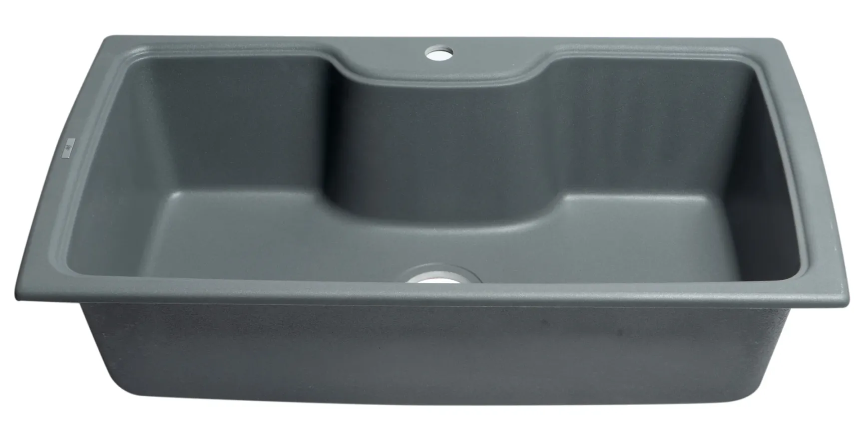 ALFI Titanium 35" Drop-In Single Bowl Granite Composite Kitchen Sink, AB3520DI-T