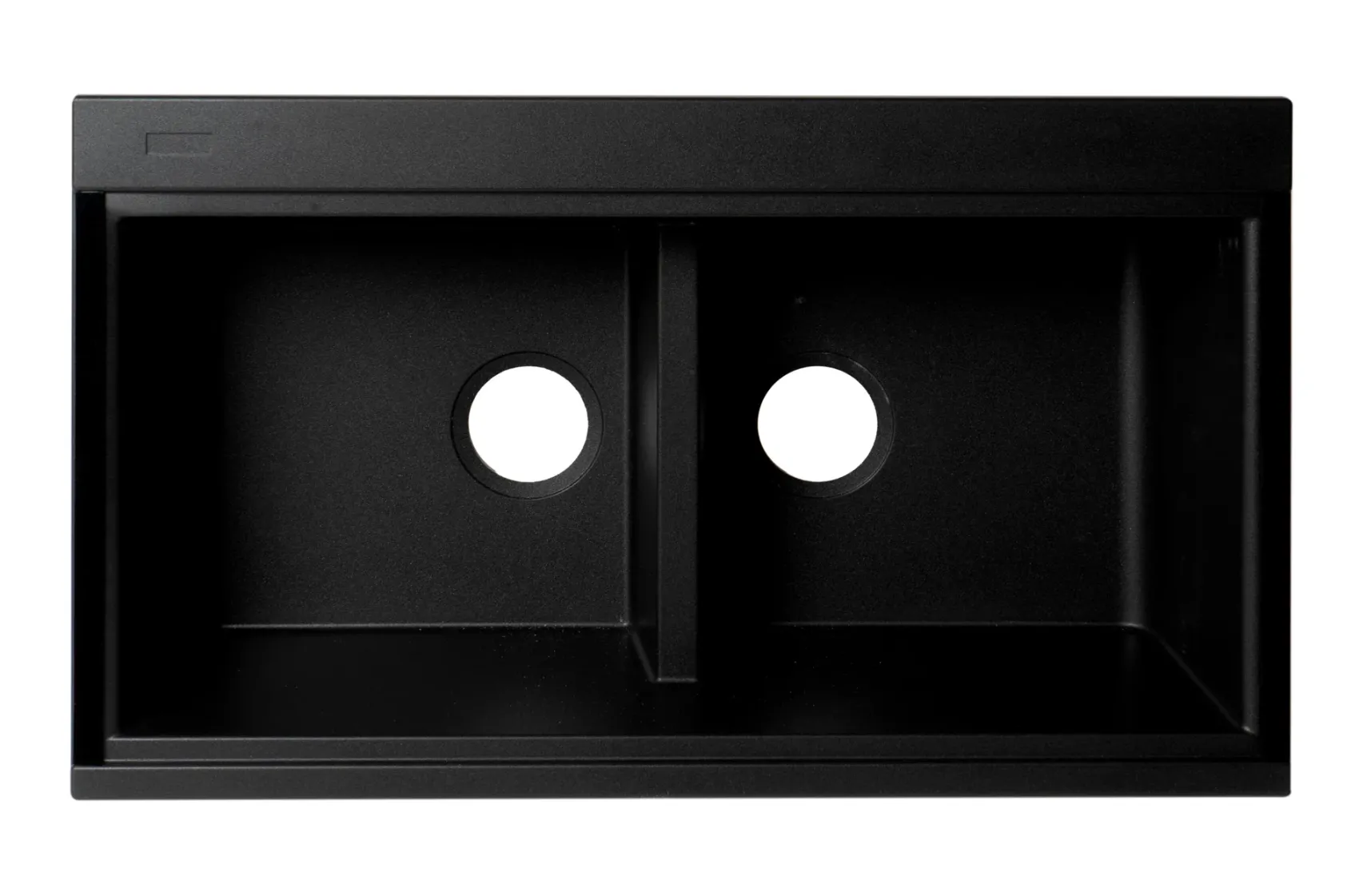 ALFI 34" Undermount Granite Composite Workstation Kitchen Sink with Accessories, 50/50 Double Bowl, Black, 0 Faucet Hole, AB3418DBUM-BLA
