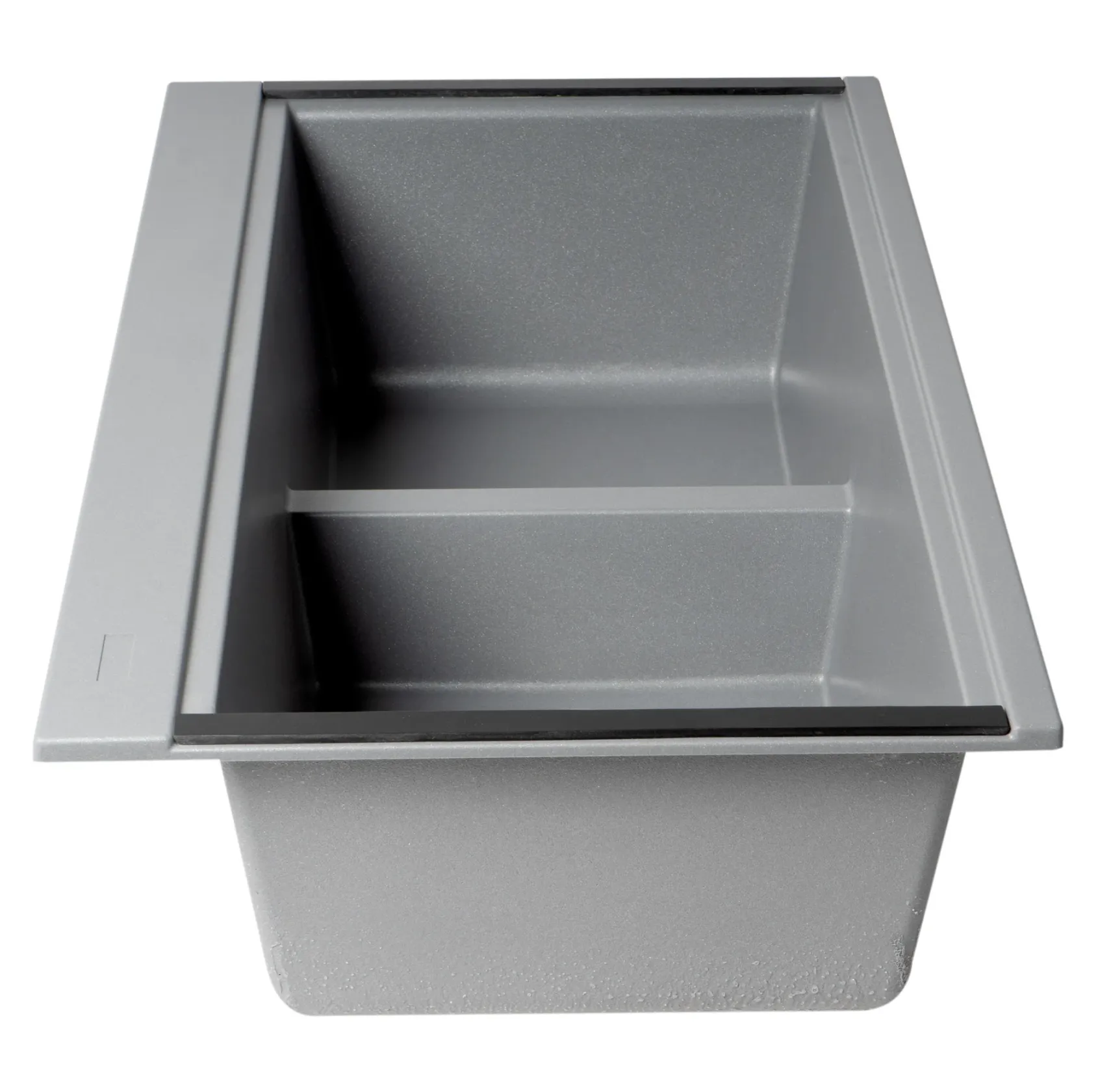 ALFI 34" Undermount Granite Composite Workstation Kitchen Sink with Accessories, 50/50 Double Bowl, Titanium, 0 Faucet Hole, AB3418DBUM-T